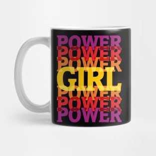 Colorful girl power word array Mug
